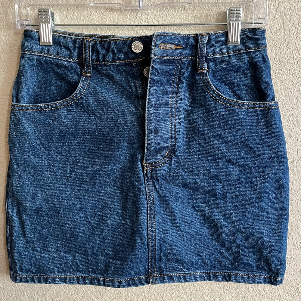 brandy melville jean skirt